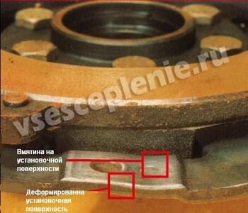 Деформированна поверхность установочной части корзины сцепления.jpg